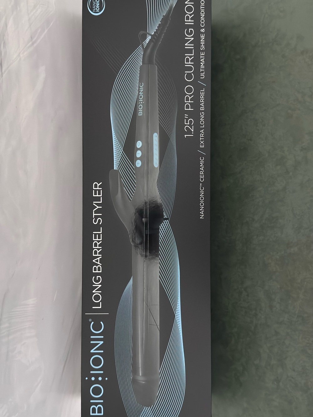 Bio Ionic Long Barrel Styler 1.25" Pro Curling Iron w/ Moisture Heat Technology